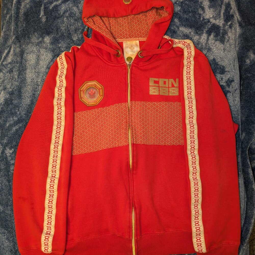HBC Team Canada Olympic CON 888 Hoodie Sweatshirt Jacket Men's Size Large